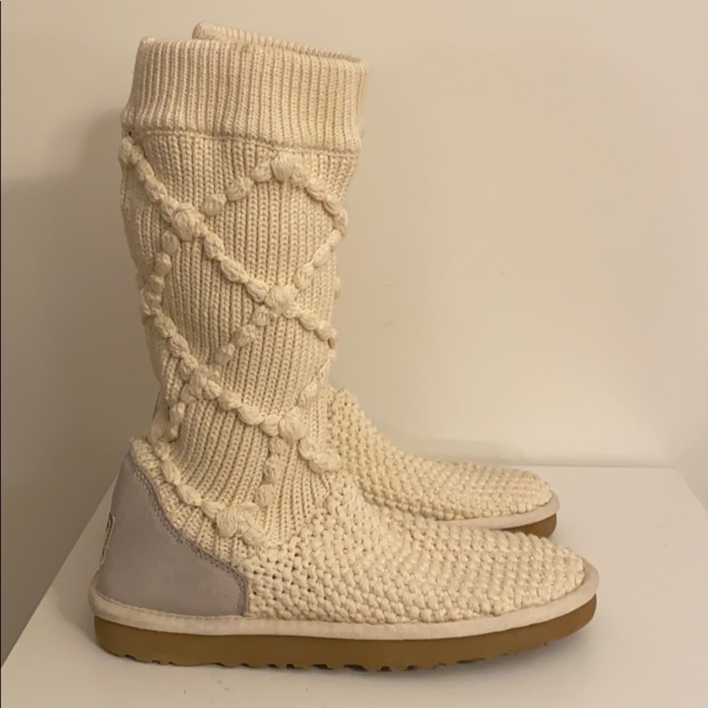 GUC UGG Ultra knit argyle boots Sz8